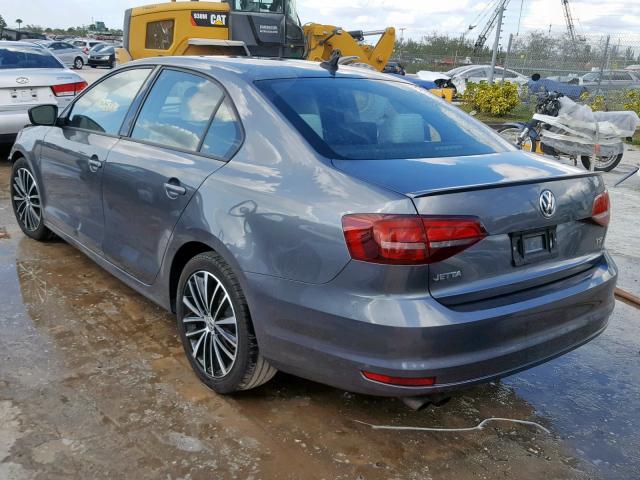 3VWD17AJ0HM395088 - 2017 VOLKSWAGEN JETTA SPOR GRAY photo 3