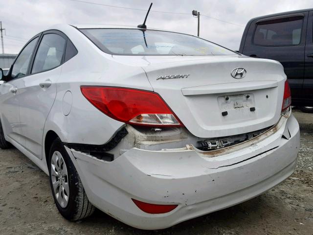 KMHCT4AE5GU994536 - 2016 HYUNDAI ACCENT SE WHITE photo 9