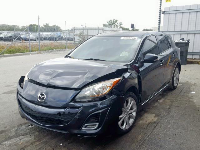 JM1BL1H53A1214272 - 2010 MAZDA 3 S BLACK photo 2