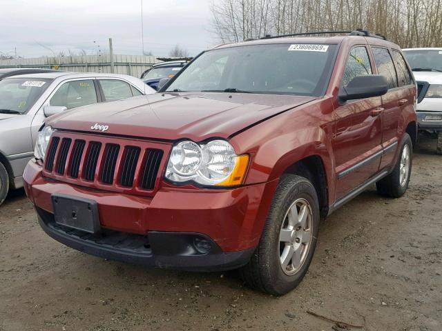 1J8GR48K28C122170 - 2008 JEEP GRAND CHER RED photo 2