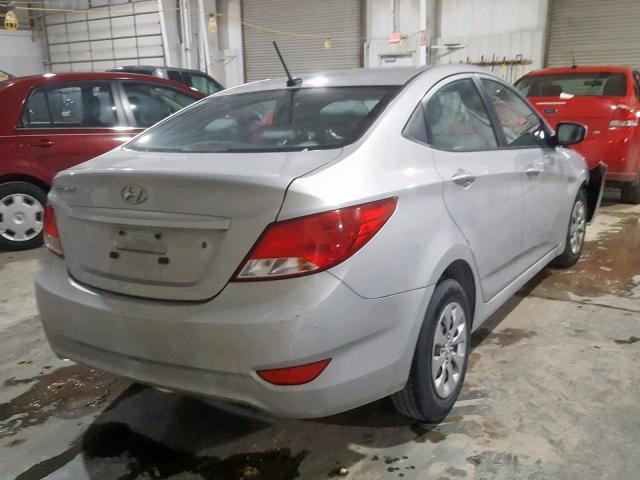 KMHCT4AE2GU079868 - 2016 HYUNDAI ACCENT SE SILVER photo 4