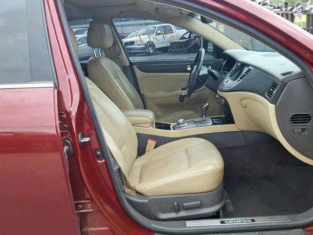 KMHGC4DF4BU124100 - 2011 HYUNDAI GENESIS 4. MAROON photo 5