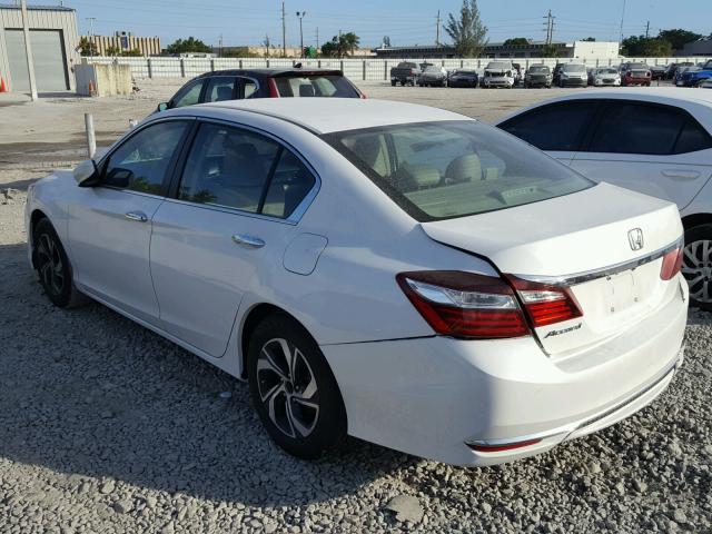 1HGCR2F35HA160642 - 2017 HONDA ACCORD LX WHITE photo 3