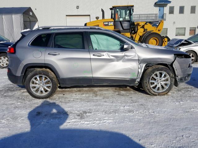 1C4PJMDS8EW232283 - 2014 JEEP CHEROKEE L GRAY photo 9