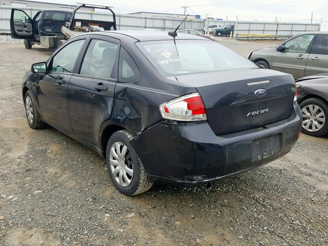 1FAHP34N68W180976 - 2008 FORD FOCUS S/SE BLACK photo 3