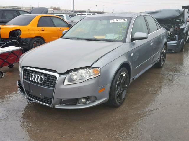 WAUDF78EX8A035009 - 2008 AUDI A4 2.0T QU SILVER photo 2