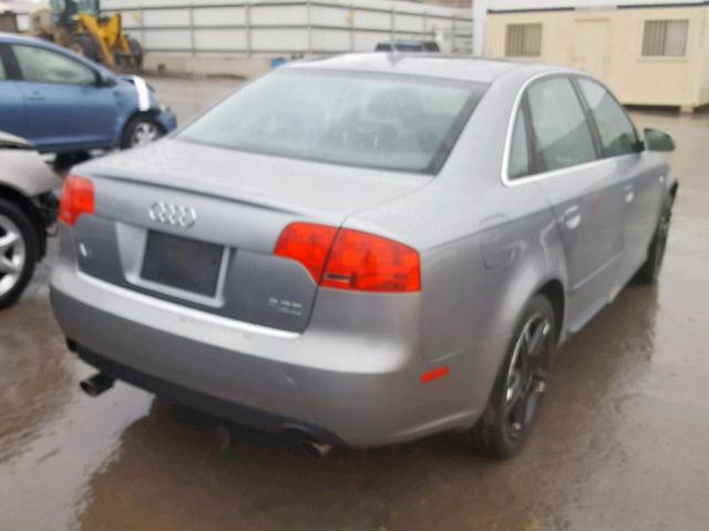 WAUDF78EX8A035009 - 2008 AUDI A4 2.0T QU SILVER photo 4