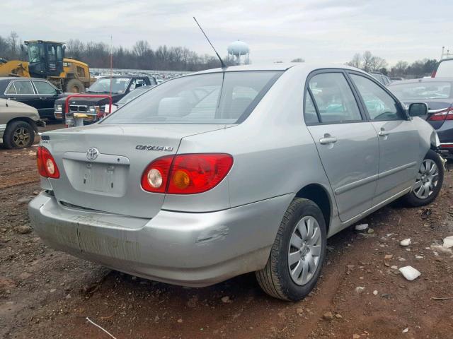 2T1BR32E84C297006 - 2004 TOYOTA COROLLA CE SILVER photo 4