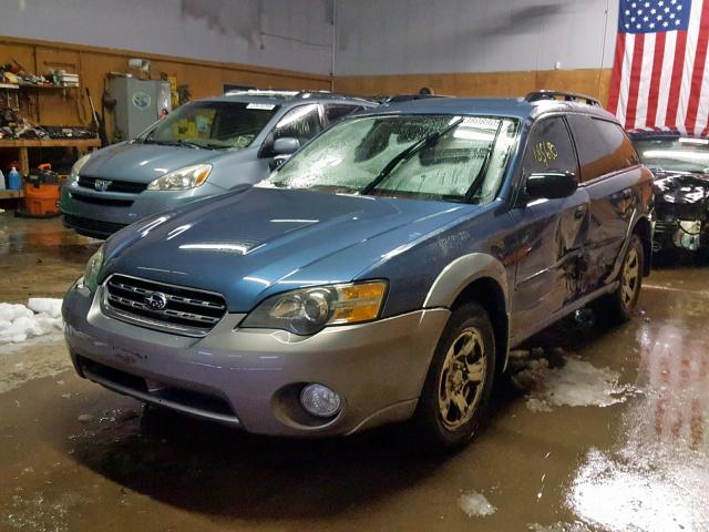 4S4BP61C957322596 - 2005 SUBARU LEGACY OUT BLUE photo 2