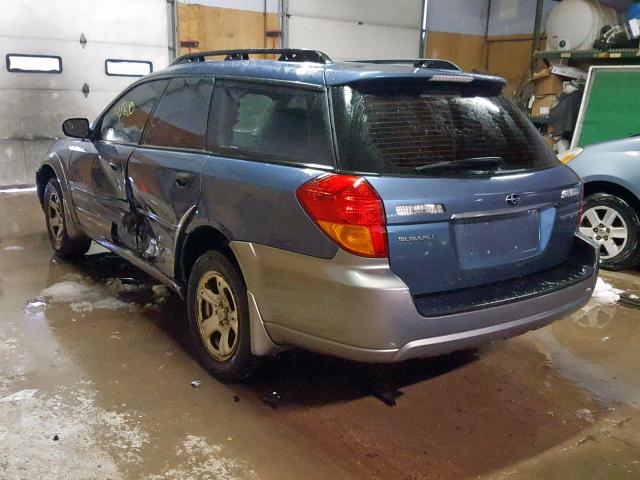 4S4BP61C957322596 - 2005 SUBARU LEGACY OUT BLUE photo 3