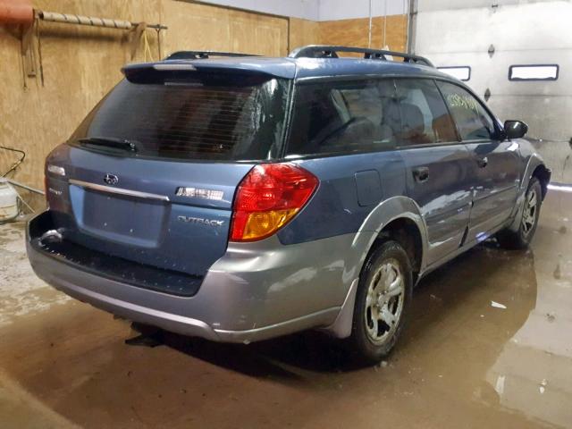 4S4BP61C957322596 - 2005 SUBARU LEGACY OUT BLUE photo 4