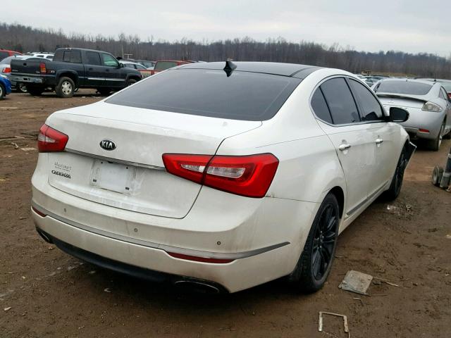 KNALN4D71E5129353 - 2014 KIA CADENZA PR WHITE photo 4