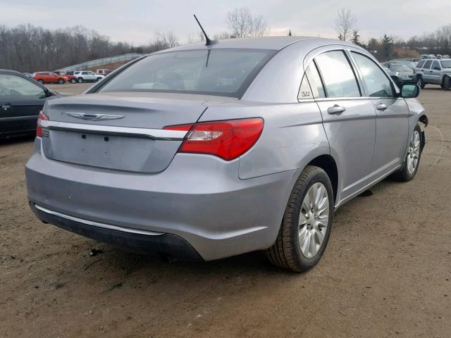 1C3CCBAB6DN734137 - 2013 CHRYSLER 200 LX SILVER photo 4