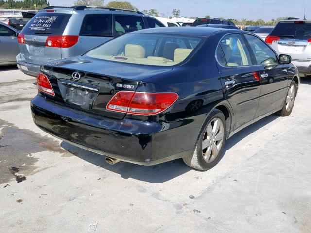 JTHBA30G555075970 - 2005 LEXUS ES 330 BLACK photo 4