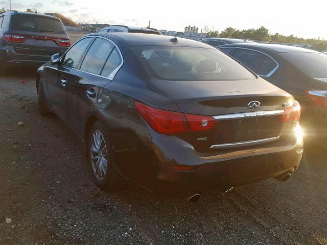 JN1BV7AR8EM705101 - 2014 INFINITI Q50 BASE BLACK photo 3