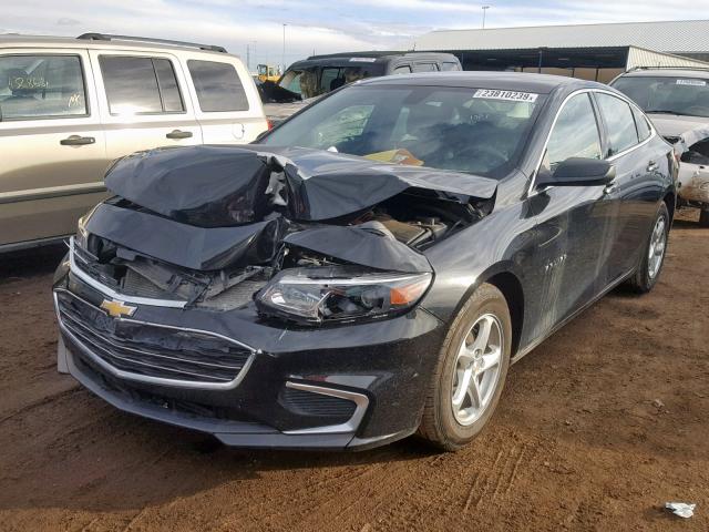 1G1ZB5STXGF224298 - 2016 CHEVROLET MALIBU LS BLACK photo 2