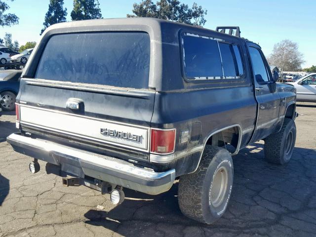 1GNEV18K2HF146290 - 1987 CHEVROLET BLAZER V10 BLACK photo 4