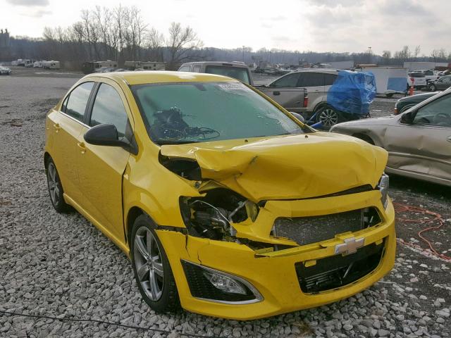 1G1JG5SB5F4213581 - 2015 CHEVROLET SONIC RS YELLOW photo 1