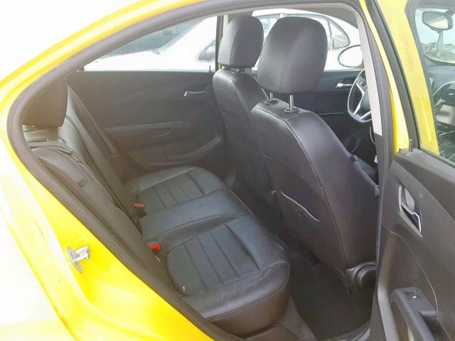 1G1JG5SB5F4213581 - 2015 CHEVROLET SONIC RS YELLOW photo 6