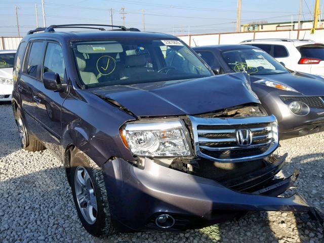 5FNYF3H56FB009914 - 2015 HONDA PILOT EXL GRAY photo 1