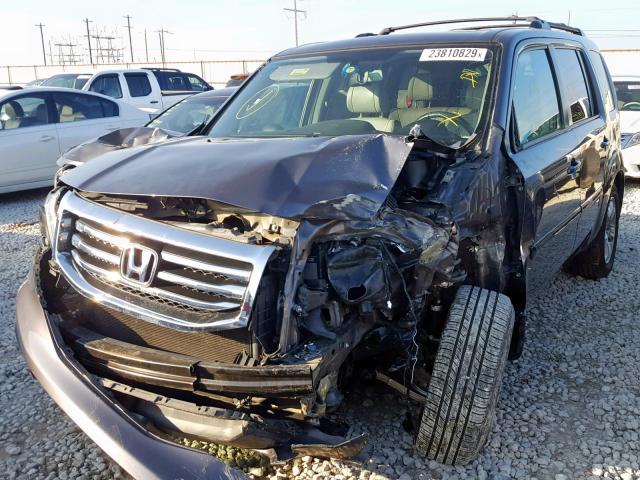 5FNYF3H56FB009914 - 2015 HONDA PILOT EXL GRAY photo 2