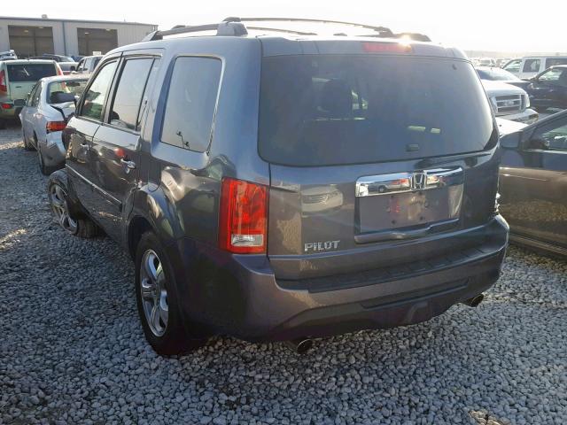 5FNYF3H56FB009914 - 2015 HONDA PILOT EXL GRAY photo 3