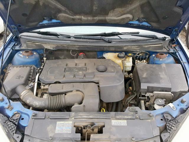 1G2ZG58B174180909 - 2007 PONTIAC G6 BASE BLUE photo 7