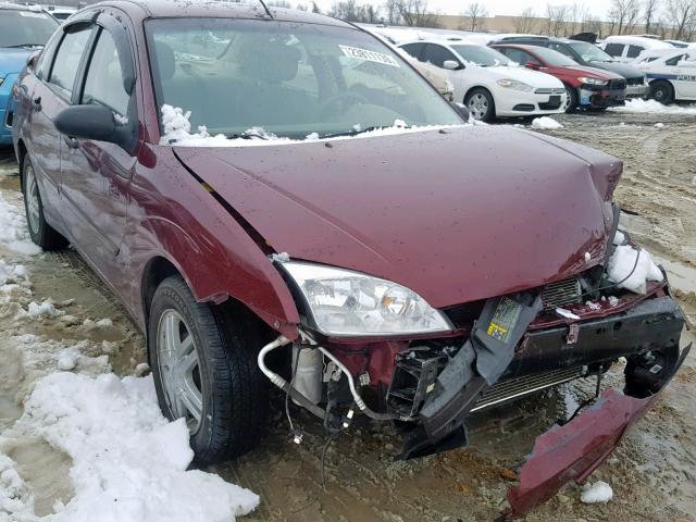 1FAHP34N36W185937 - 2006 FORD FOCUS ZX4 BURGUNDY photo 1