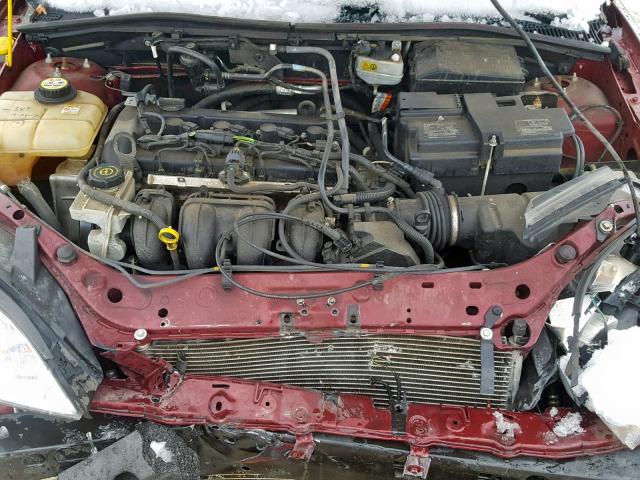 1FAHP34N36W185937 - 2006 FORD FOCUS ZX4 BURGUNDY photo 7