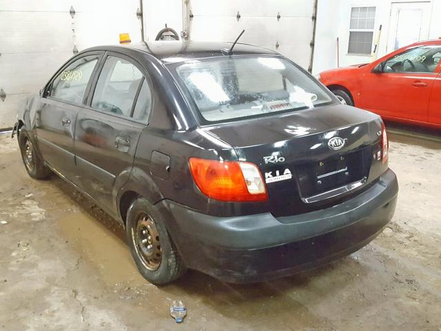 KNADE223996551900 - 2009 KIA RIO BASE BLACK photo 3