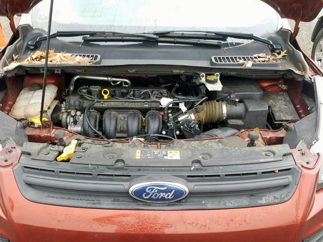 1FMCU0F70EUE44819 - 2014 FORD ESCAPE S ORANGE photo 7