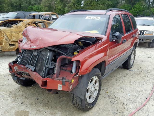 1J4GX48S23C510046 - 2003 JEEP GRAND CHER BURGUNDY photo 2