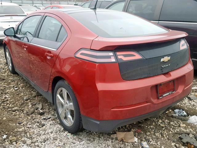 1G1RB6E43CU113317 - 2012 CHEVROLET VOLT RED photo 3