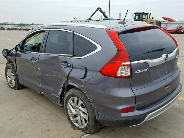 5J6RM4H76FL030318 - 2015 HONDA CR-V EXL GRAY photo 3