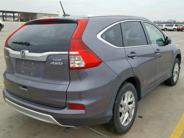 5J6RM4H76FL030318 - 2015 HONDA CR-V EXL GRAY photo 4