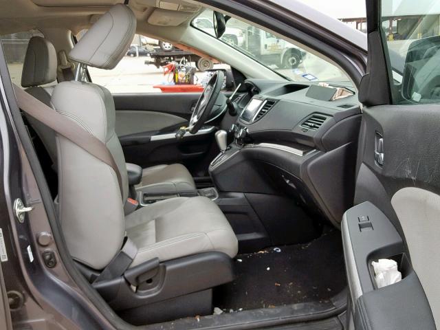 5J6RM4H76FL030318 - 2015 HONDA CR-V EXL GRAY photo 5