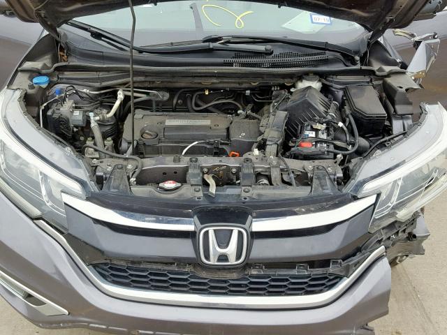 5J6RM4H76FL030318 - 2015 HONDA CR-V EXL GRAY photo 7