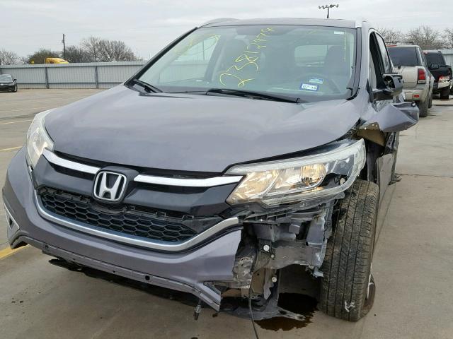 5J6RM4H76FL030318 - 2015 HONDA CR-V EXL GRAY photo 9