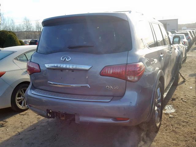 JN8AZ2NE7C9020809 - 2012 INFINITI QX56 GRAY photo 4