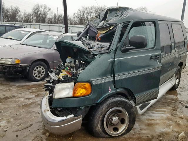 2B6HB11Y51K504619 - 2001 DODGE RAM VAN B1 GREEN photo 10