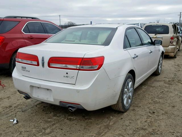 3LNHL2GC3BR750965 - 2011 LINCOLN MKZ WHITE photo 4