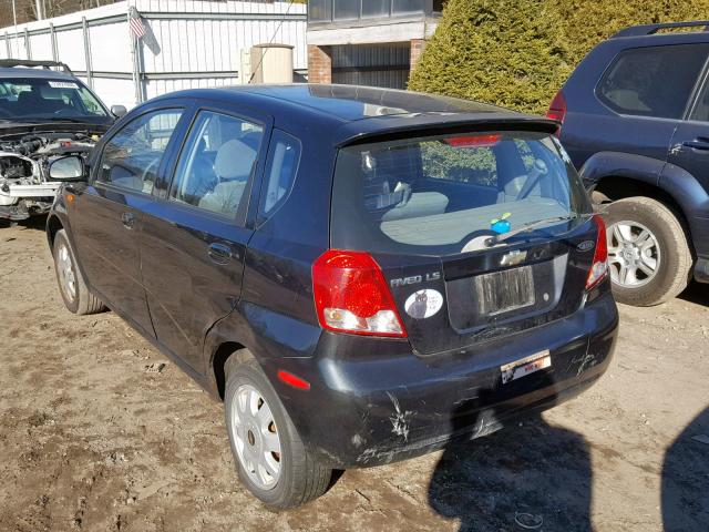 KL1TJ62674B183669 - 2004 CHEVROLET AVEO LS BLACK photo 3