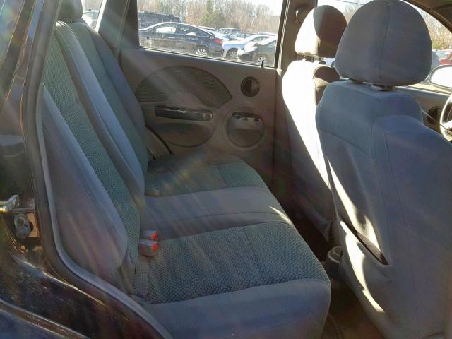 KL1TJ62674B183669 - 2004 CHEVROLET AVEO LS BLACK photo 6