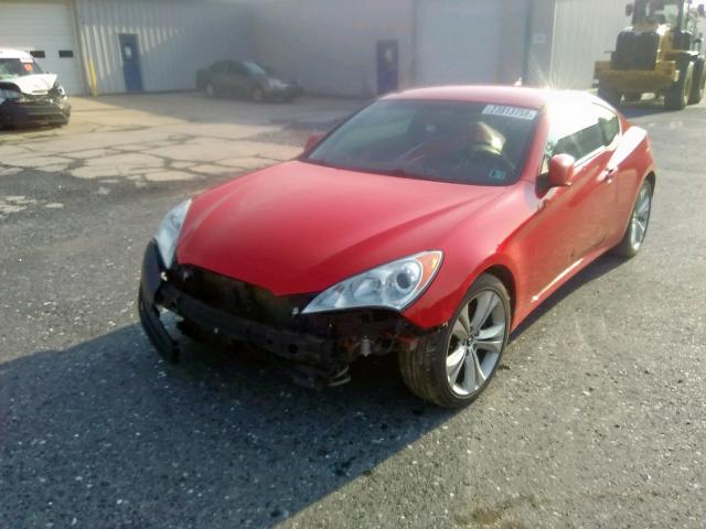 KMHHT6KD6BU044864 - 2011 HYUNDAI GENESIS CO RED photo 2