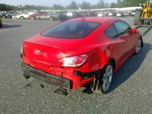 KMHHT6KD6BU044864 - 2011 HYUNDAI GENESIS CO RED photo 4