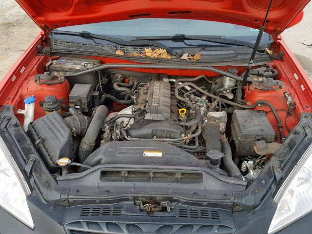 KMHHT6KD6BU044864 - 2011 HYUNDAI GENESIS CO RED photo 7