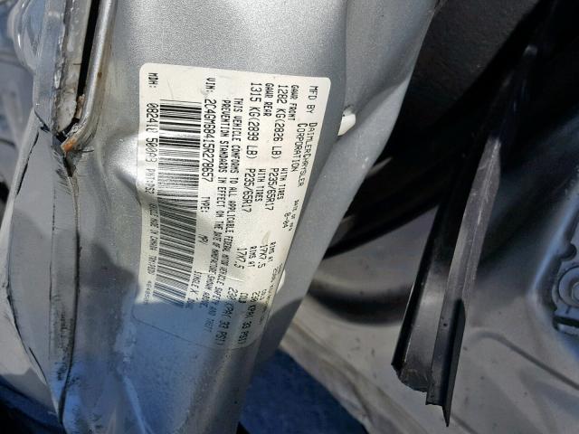 2C4GM68415R278657 - 2005 CHRYSLER PACIFICA T SILVER photo 10