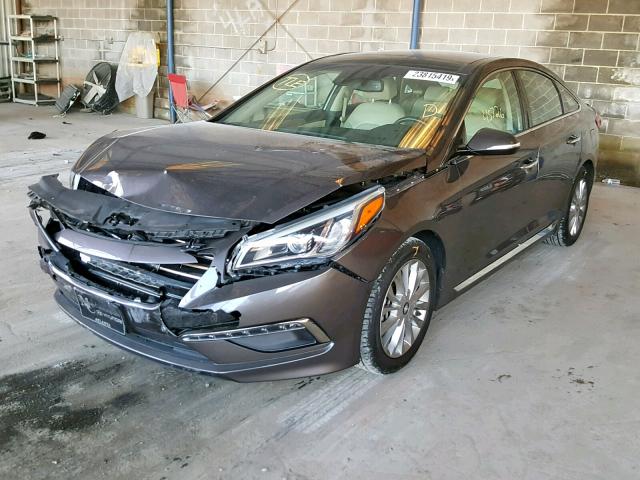 5NPE34AF3FH039135 - 2015 HYUNDAI SONATA SPO BROWN photo 2