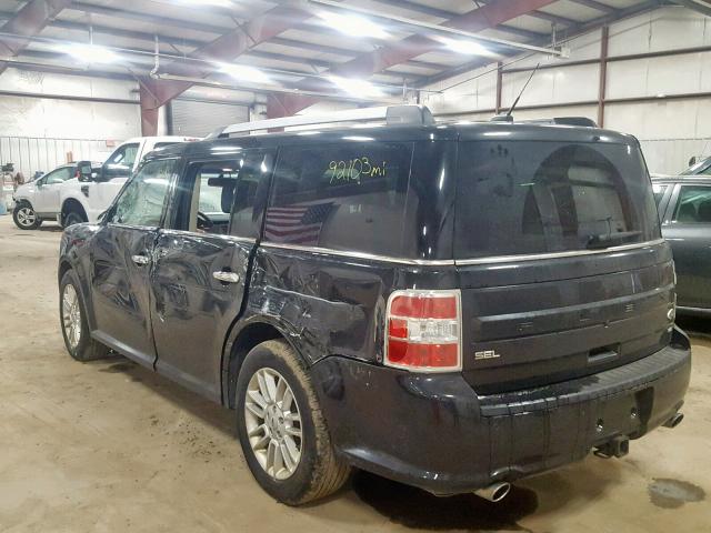 2FMHK6C87FBA11114 - 2015 FORD FLEX SEL BLACK photo 3