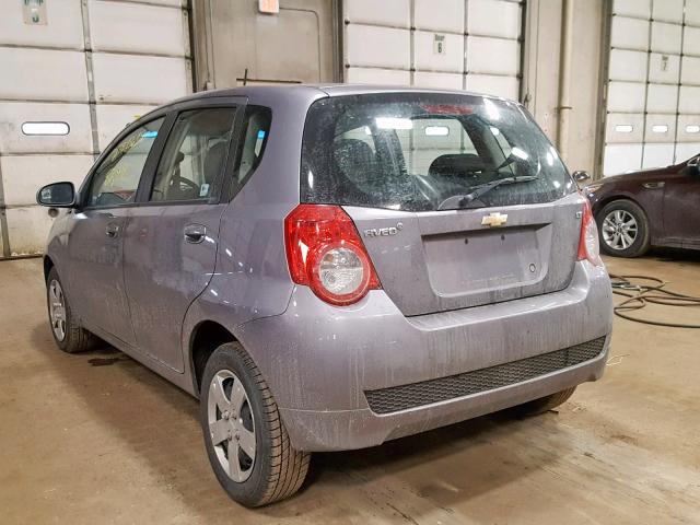 KL1TD6DE8BB214260 - 2011 CHEVROLET AVEO LS GRAY photo 3